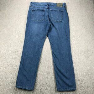 MOTT & BOW Jeans Mens 34x30 Straight Leg Benson Medium Wash Stretch‎ Blue Denim